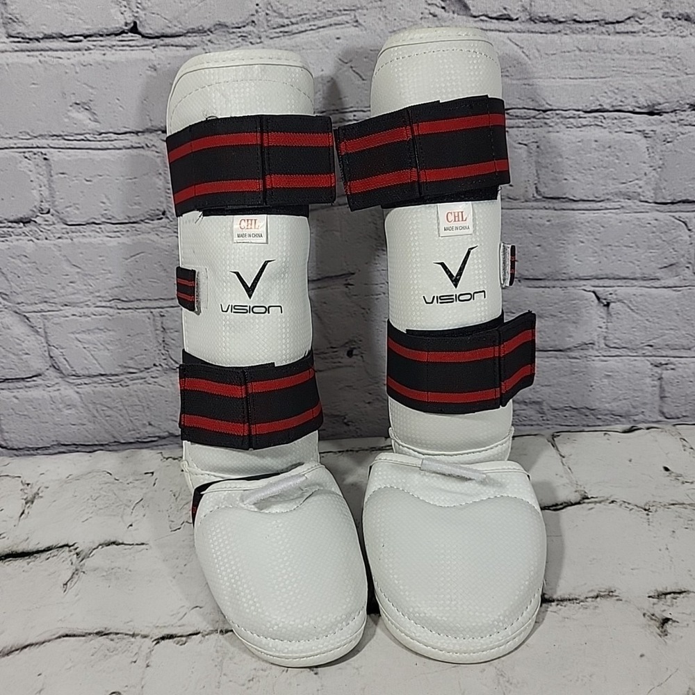 Vision Shin And Instep Guard Kids L For Martial Arts White